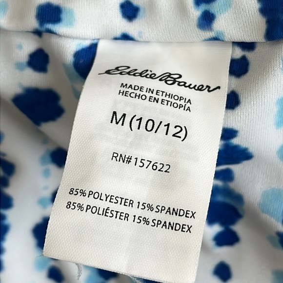 Eddie Bauer Girls 10/12 Reversible Tankini Swimsuit 2PC Blue Heart Set EUC - Picture 8 of 10